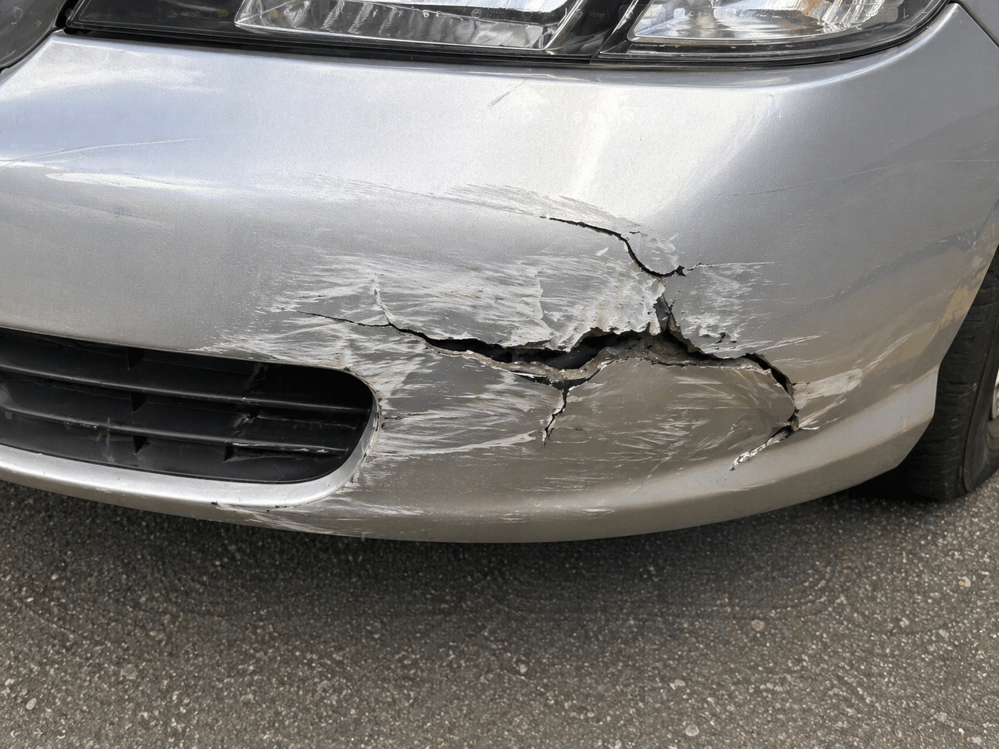 Broken bumper sample